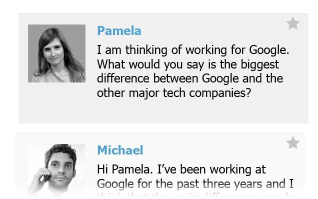 Ask questions about a company.